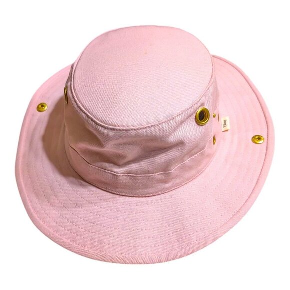 Tilley The Iconic T1 Bucket Hat Pink Size 7 1/8 Missing Cord Made in Canada - Picture 7 of 11